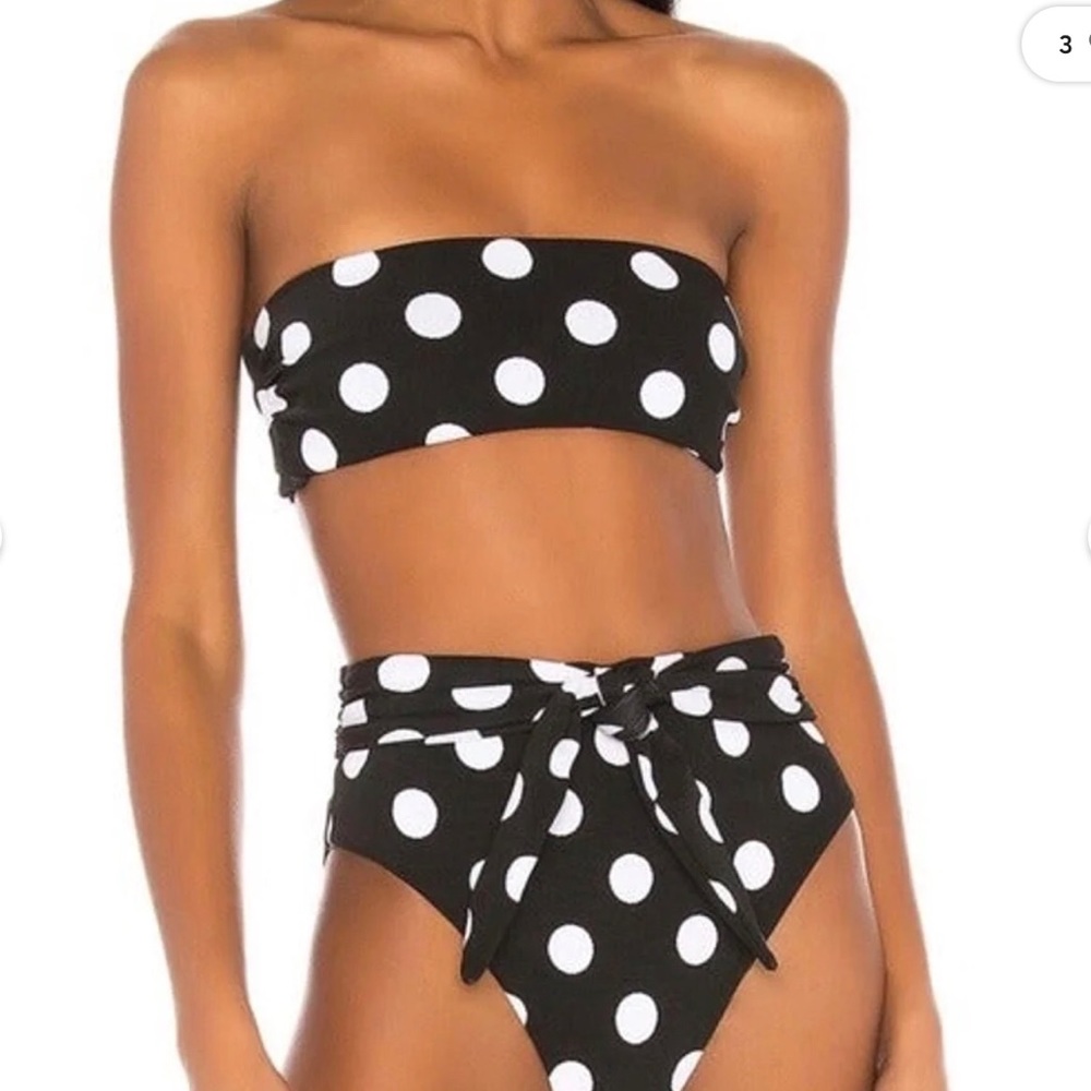 Mara Hoffman Abigail Black White 2 Piece Swimsuit - Picture 1 of 3